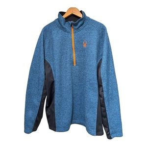Spyder, Shirt, Pullover, Men's Size XXL/2XL, 1/4 Zip, Fleece Lined, Long Sleeve